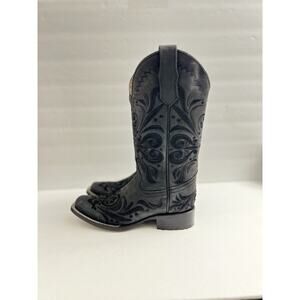 Circle G Corral Black Filigree Square Toe Western Boot Women’s Size 6